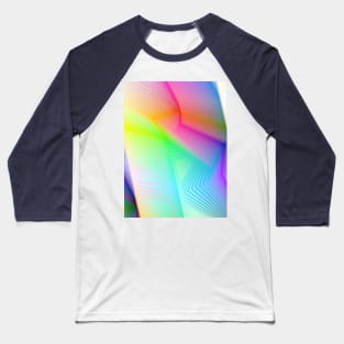 Geometric Futures #6 - Pattern Modular Synth Glitch Art Baseball T-Shirt